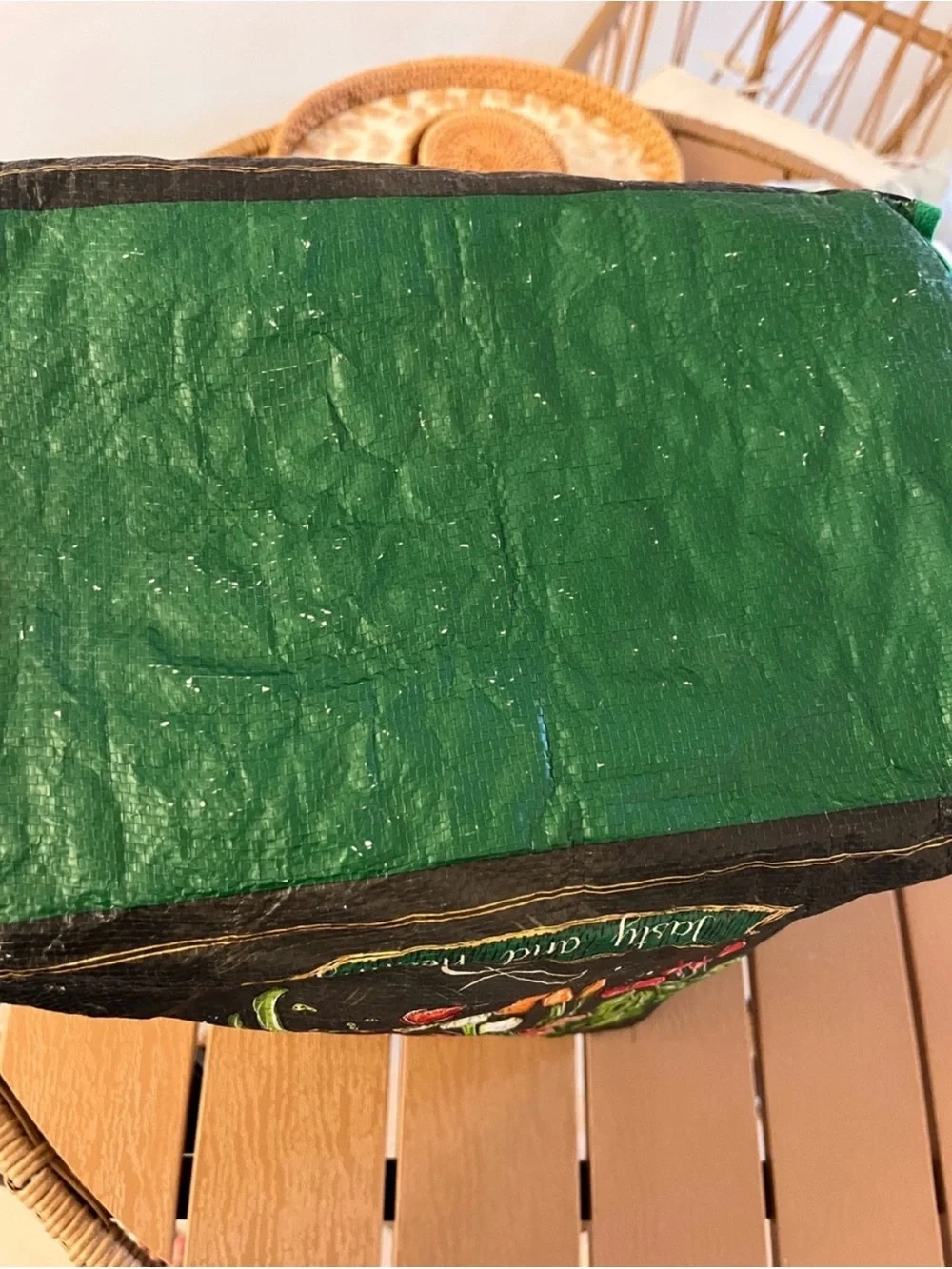 Fresh Fare Green & Black Reusable Grocery Tote